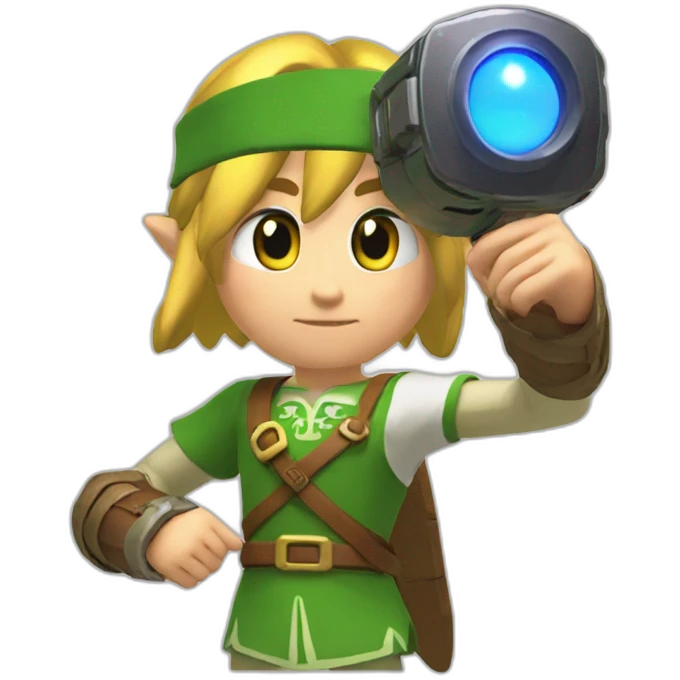 Link of Zelda with oculus quest white emoji