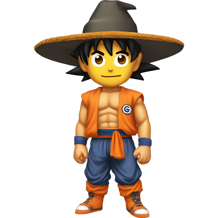 Goku con un sombrero emoji
