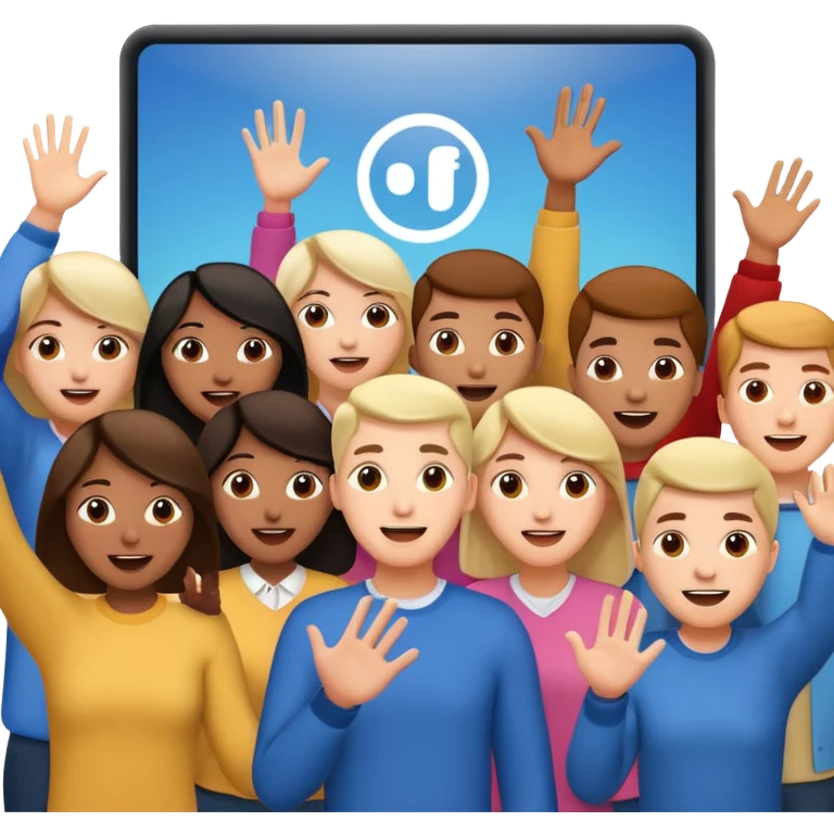 personas viendo una pantalla grande emoji