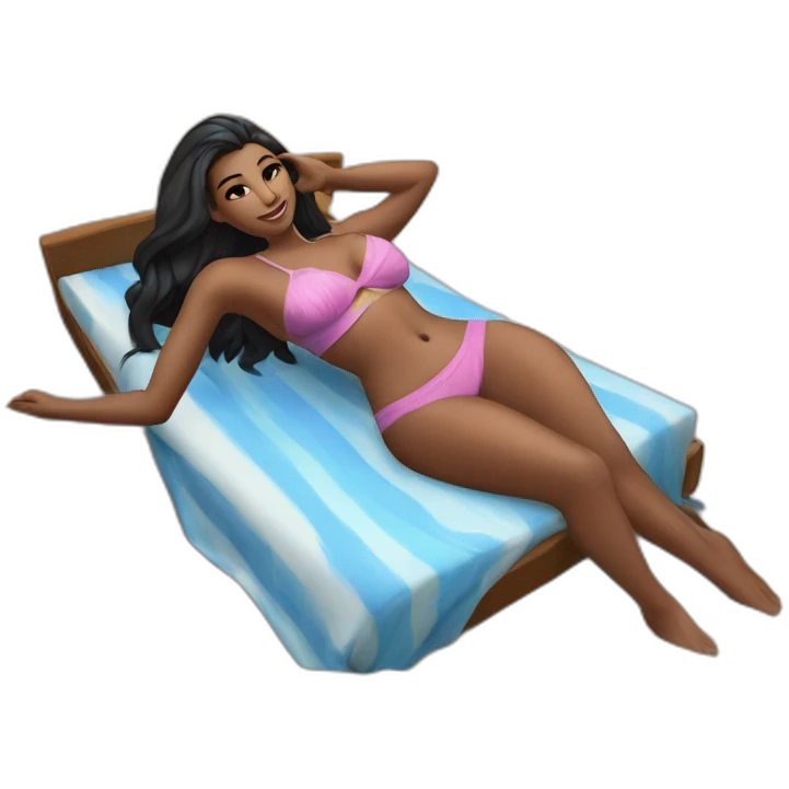 Sexy pose twi’lek (beach body) bed emoji