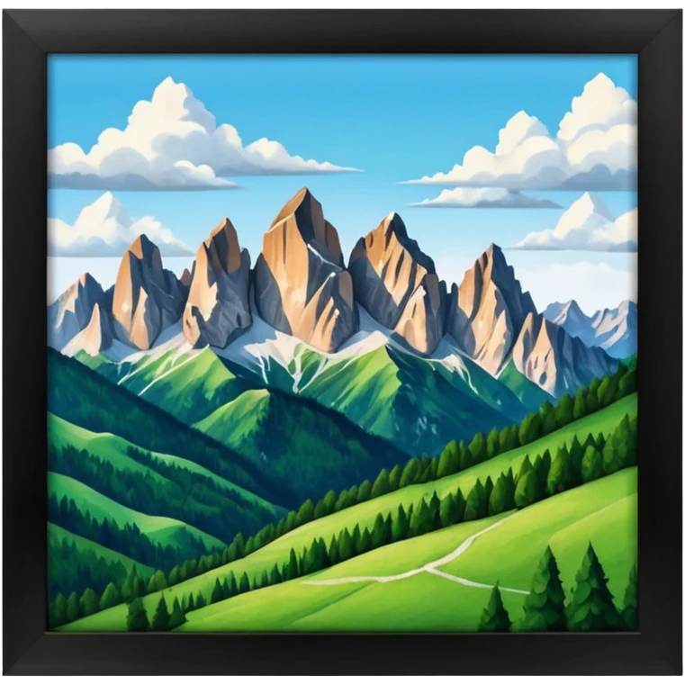 thumbnail picture mac os, painting on wall, dolomites emoji