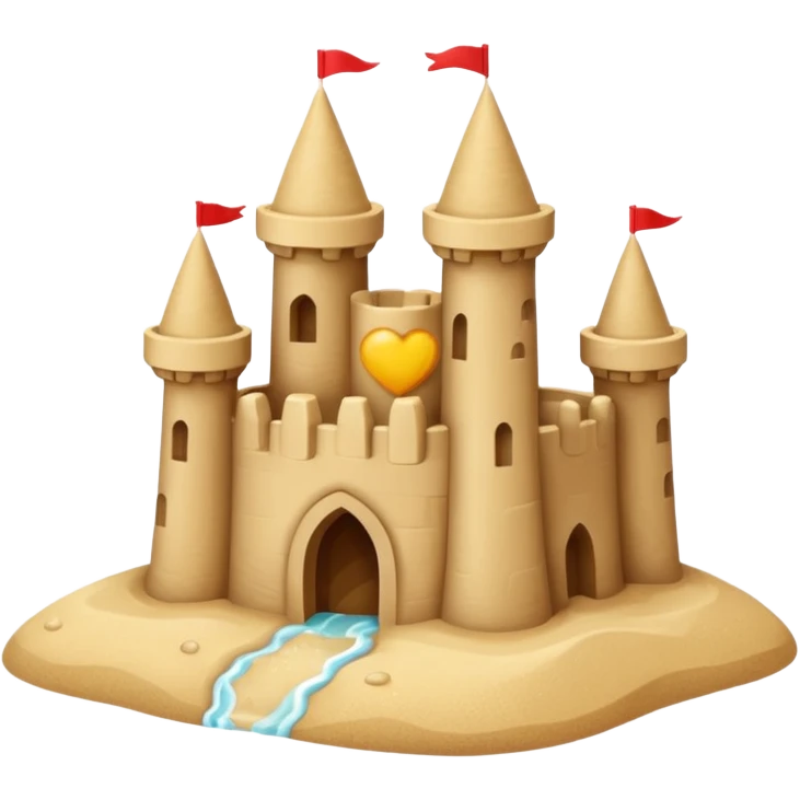 little sand castle emoji