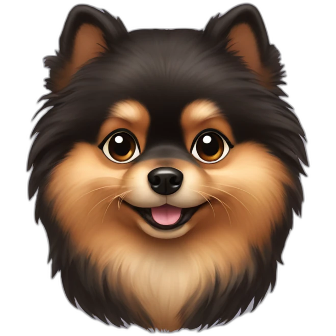 black and tan pomeranian beaver emoji