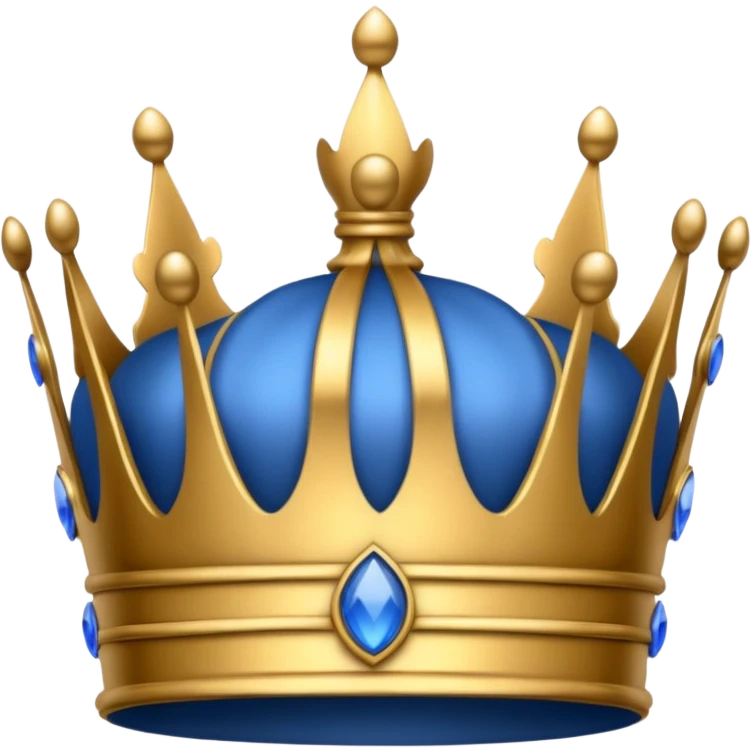 crown blue emoji