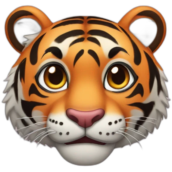 Tiger with heart eyes emoji