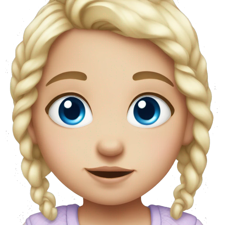 baby girl with blue eyes emoji