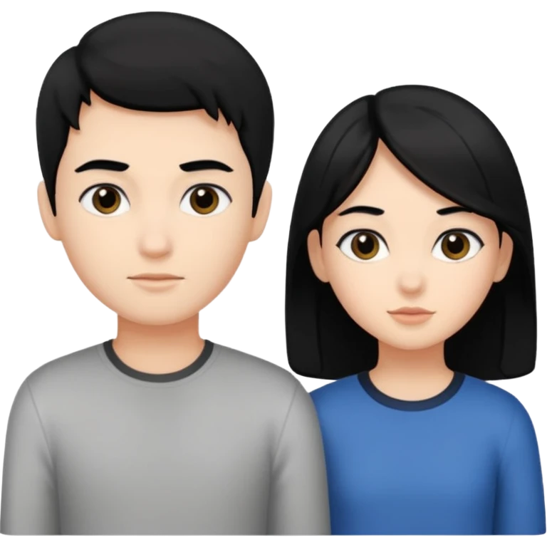 the girl have black hair and the boy too and the girl sucks his dick emoji