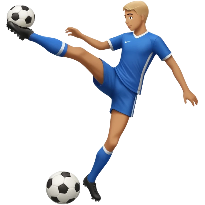 Can you generate an Apple style emoji of a Rabona soccer shot. Just show the legs emoji