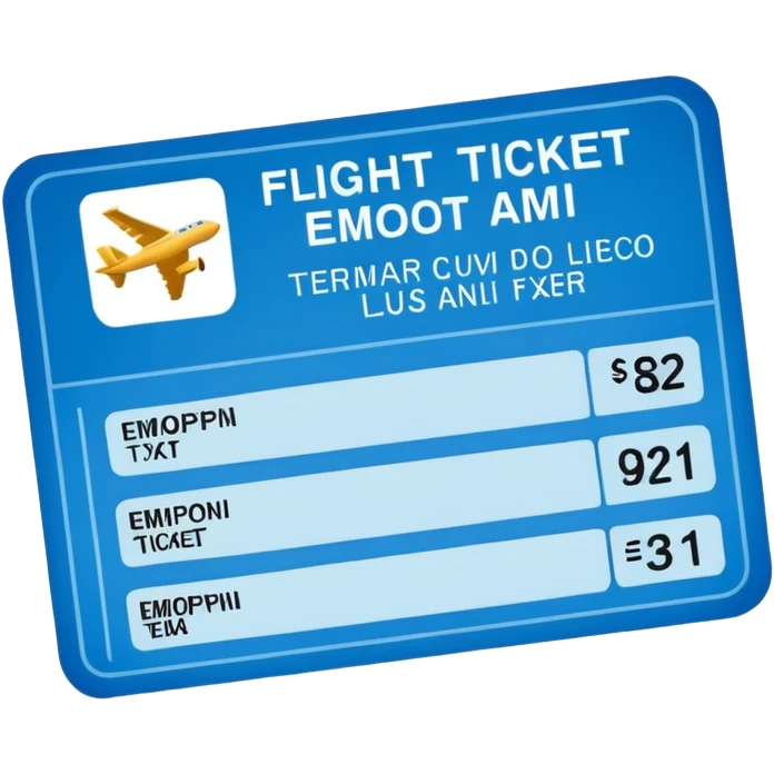I will buy the flight ticket emoji