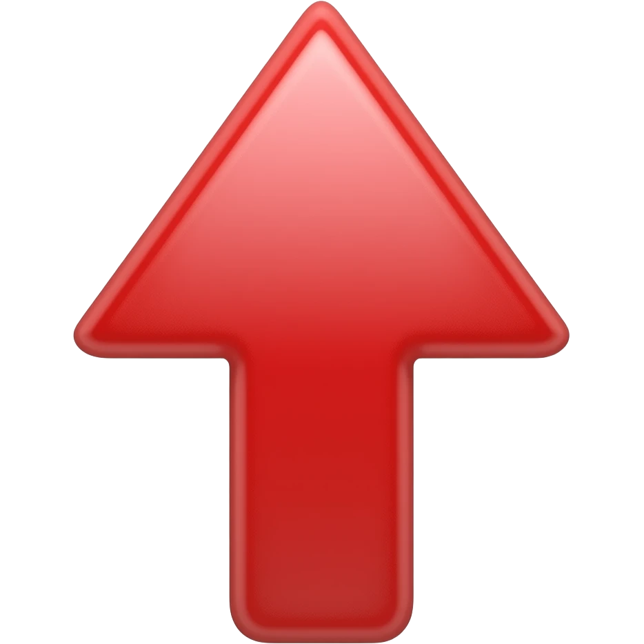 arrow pointing up in red emoji
