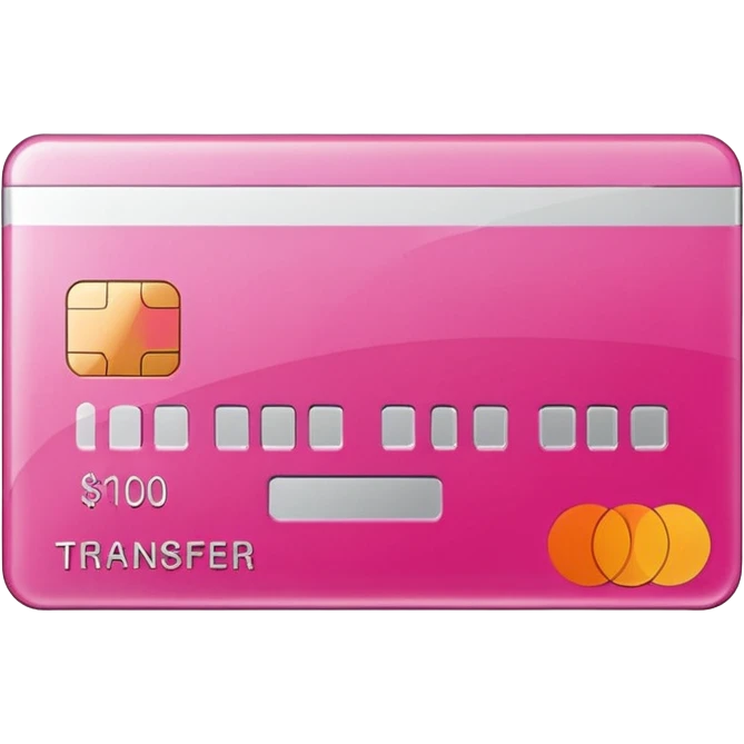 pink credit card transfer emoji