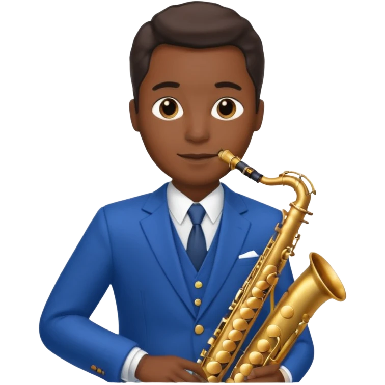 Saxophonist + blue suit emoji