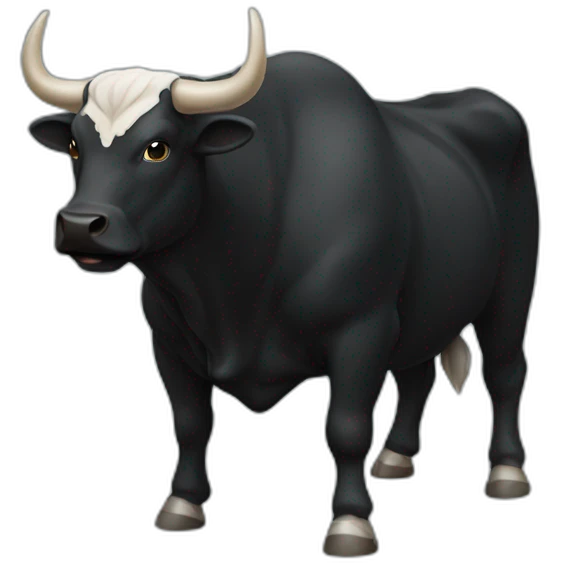 Black bull emoji
