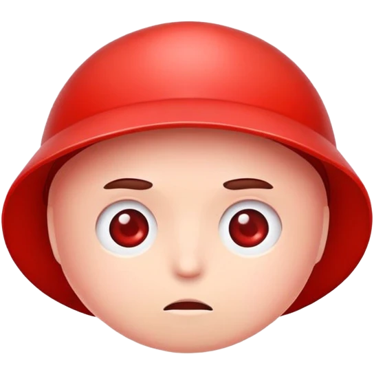 Red blood cell with low hemoglobin, looking tired with pale color emoji