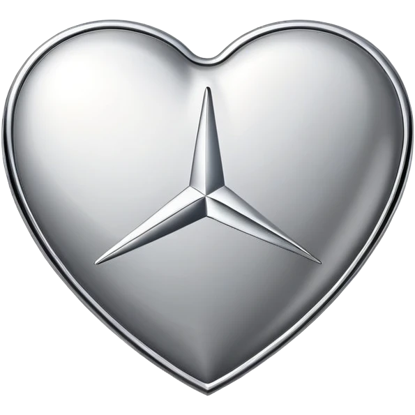 heart shaped Mercedes logo emoji