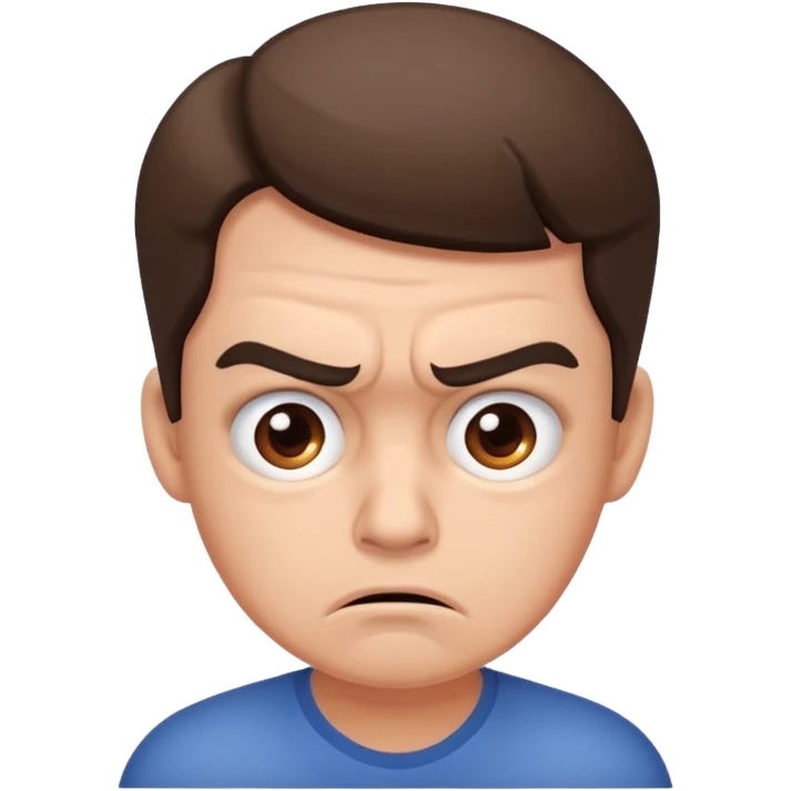 Upset customer emoji