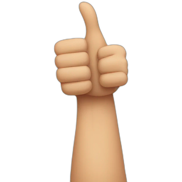 Half thumbs up emoji