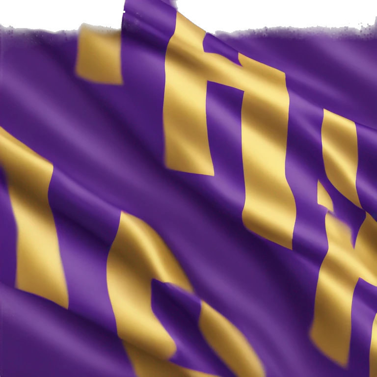 a purple and gold flag emoji