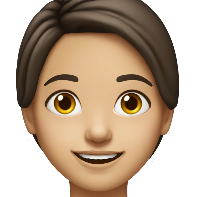 smiling brunette  girl portrait emoji