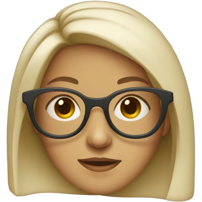 girl with glasses emoji