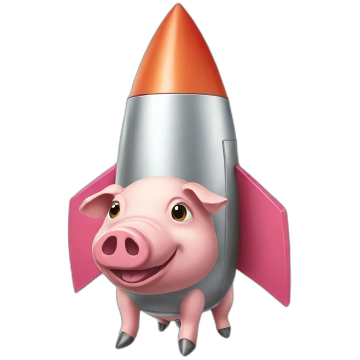 Rocket-pig emoji