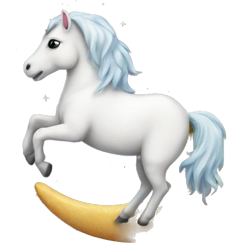 Unicorn on the moon emoji