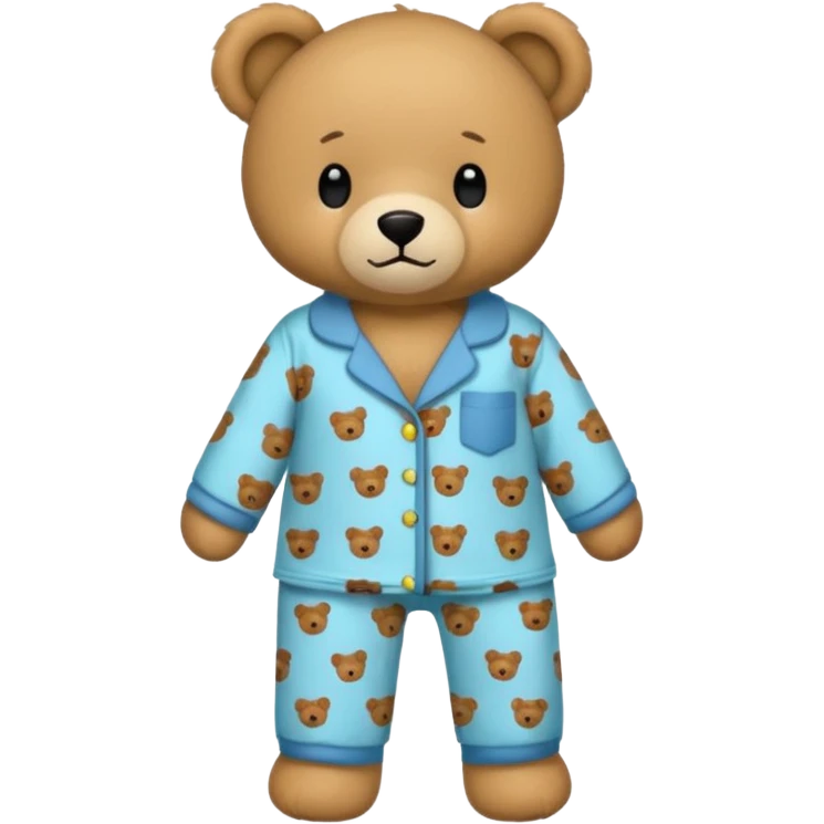 Pajamas with teddy bear pattern  emoji