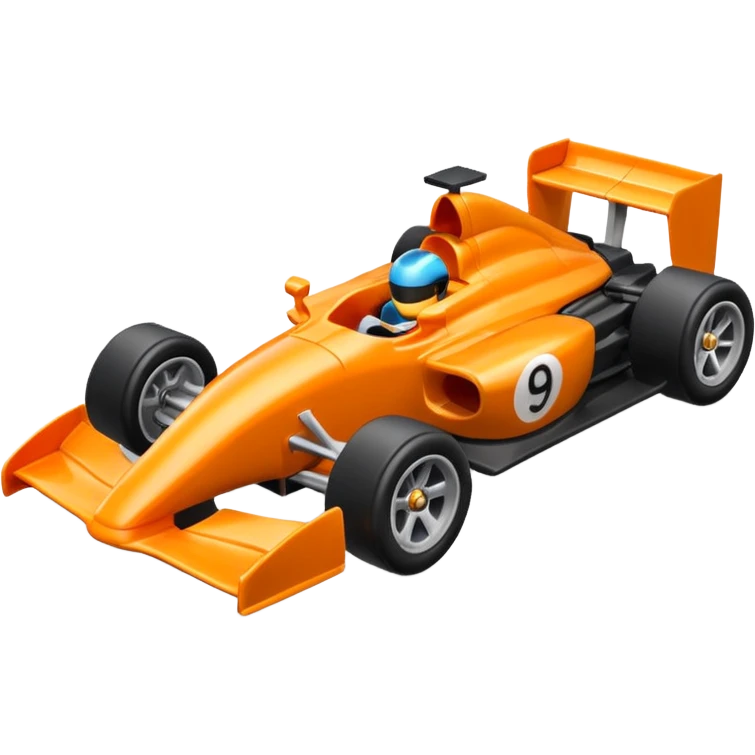 formula car toy orange emoji