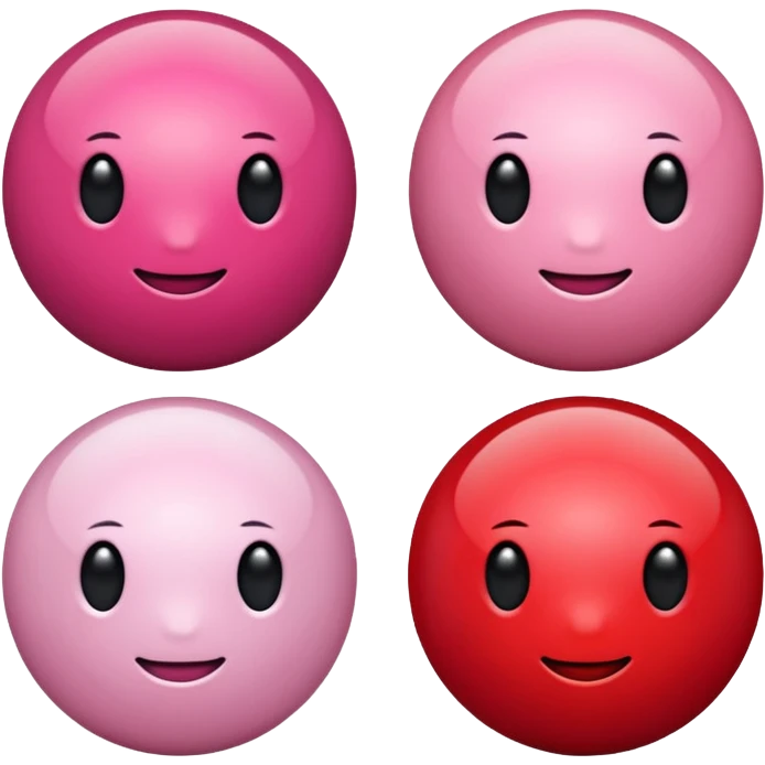 Gloss pink and red emoji