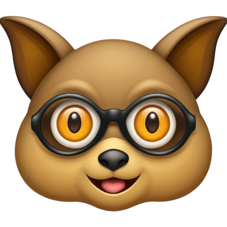 un pipistrello che indossa gli occhiali emoji