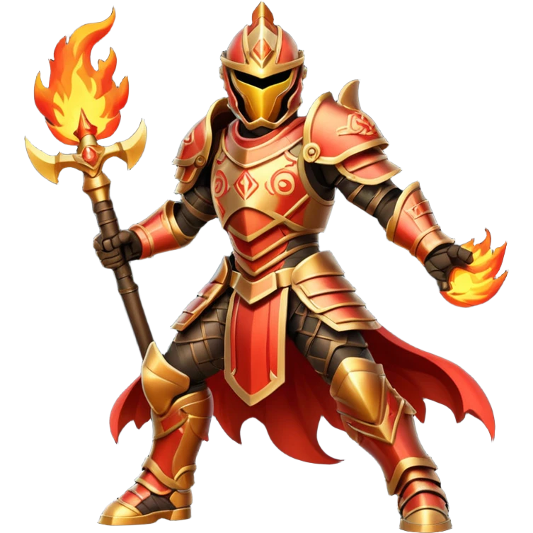 fire armored warrior emoji
