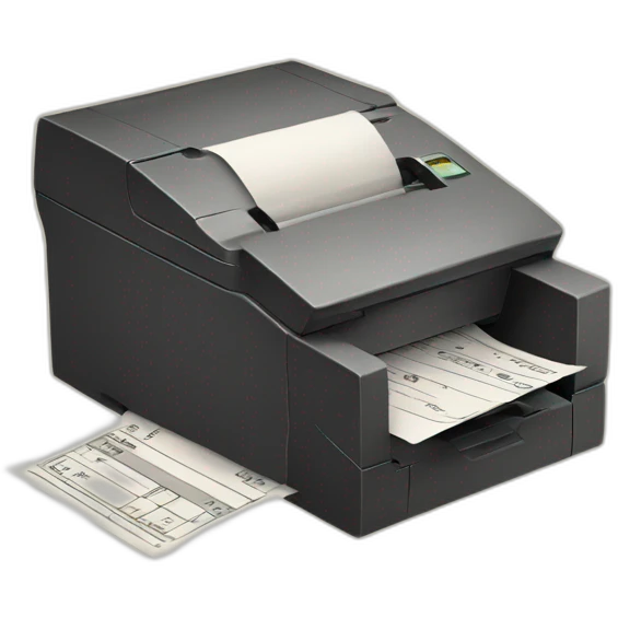 vintage receipt printer emoji