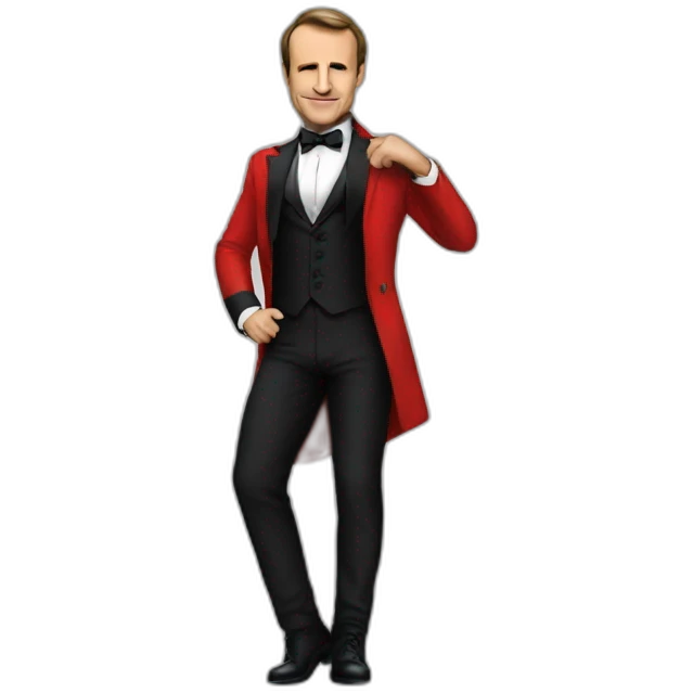Macron as a stripper emoji