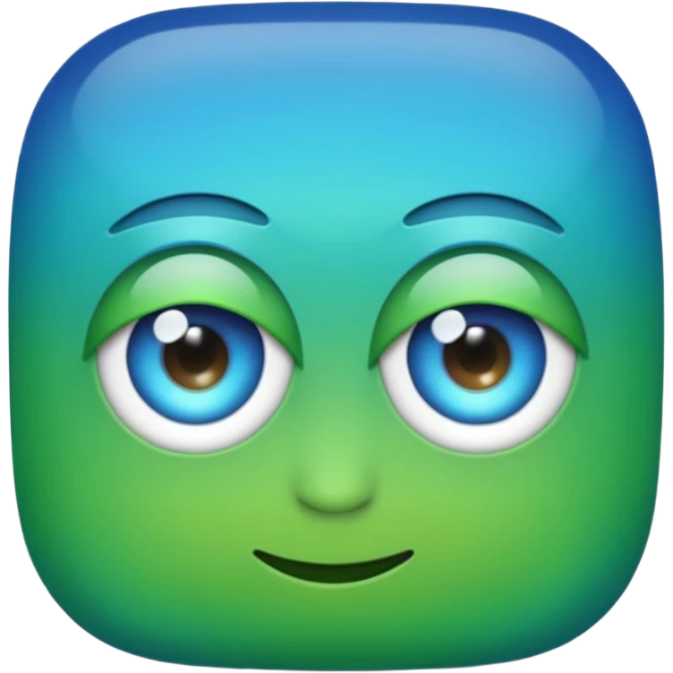 create me a discord success emoji in the form of a "W" with a blue to green gradient that is bold and eyecatching emoji