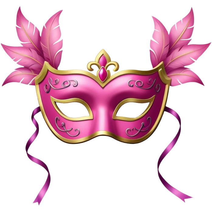 Pink mascarade emoji