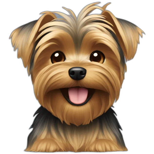 Yorkie riendo emoji