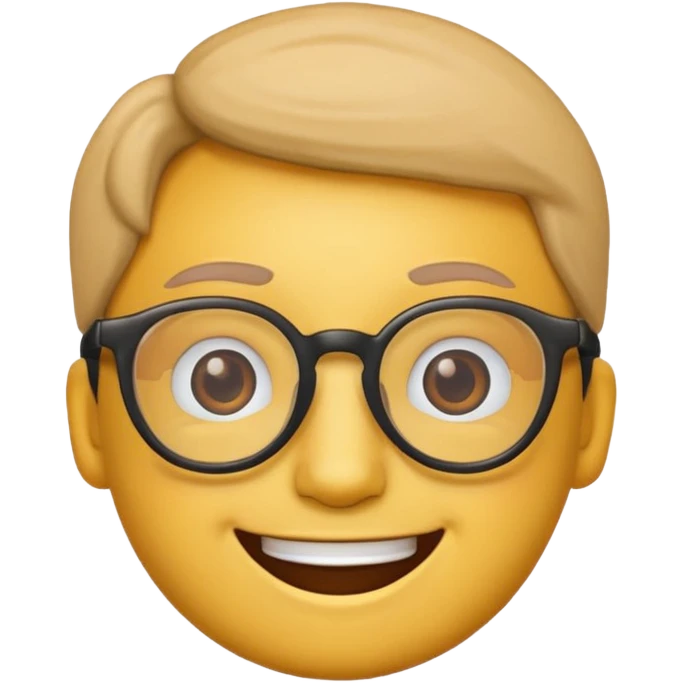 An emoji head with glasses based on the provided photo, variation 6. emoji