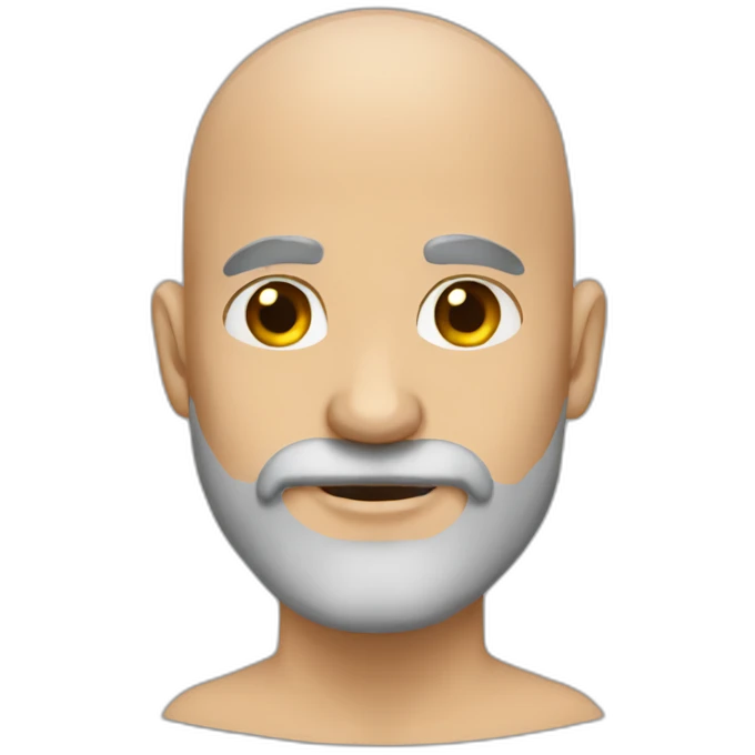 bald with dark grey beard emoji