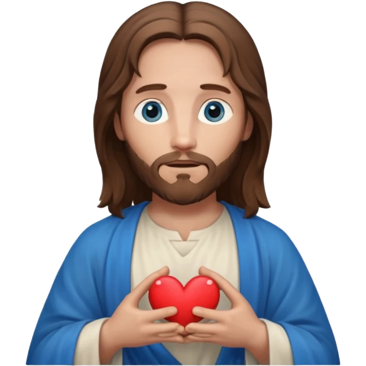 Jésus avec un cœur dans ses mains

 emoji