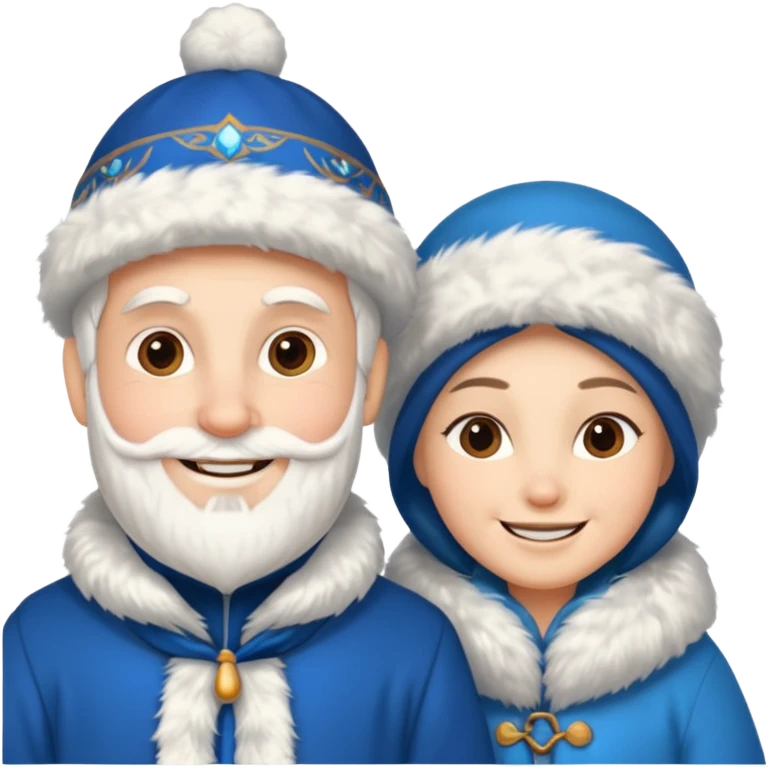 Father Frost and Snegurochka emoji