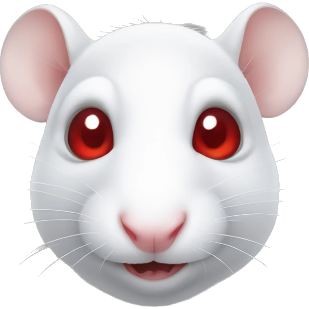 White rat with red eyes emoji