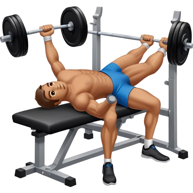 guy lying dumbbell flyes emoji