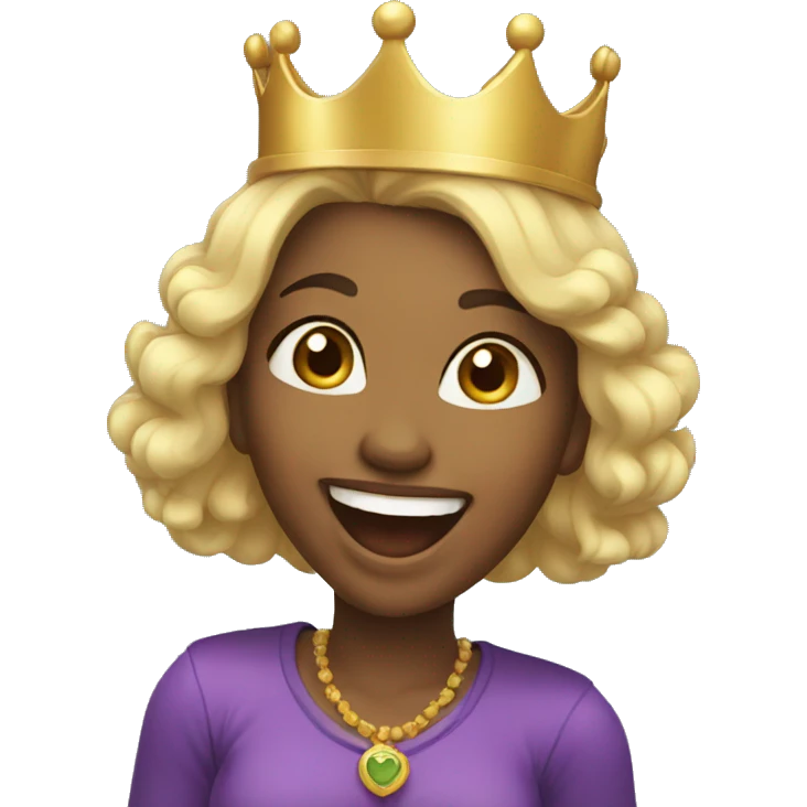 Cute Girl Queen Laughing emoji