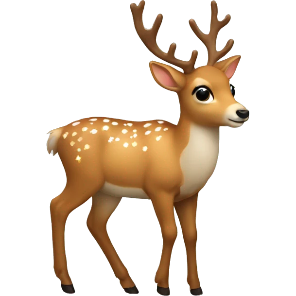 I want a deer with a Christmas symbol on it emoji