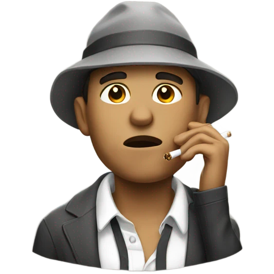 guy smoking emoji