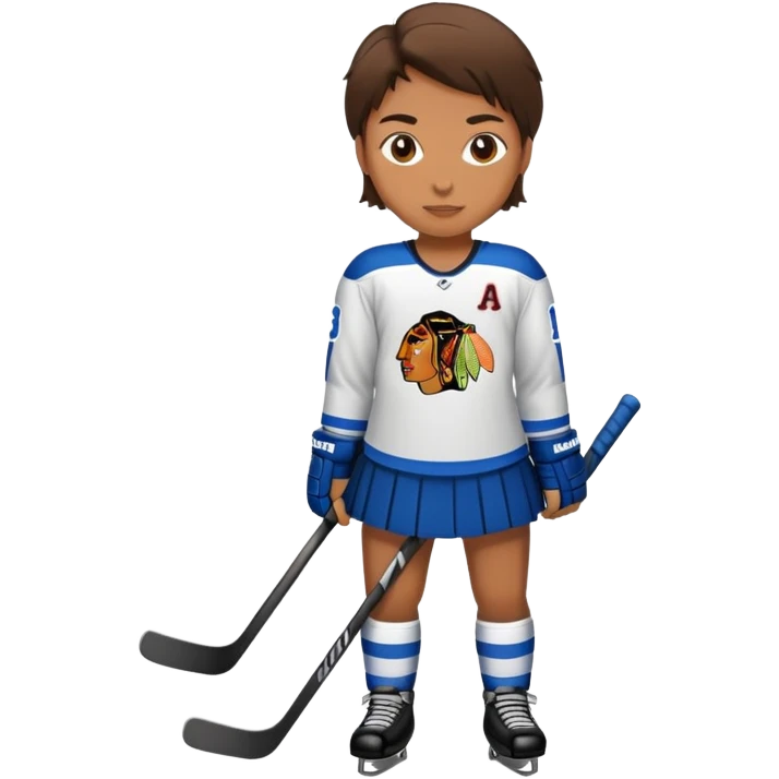 Hockey player wear skirt emoji