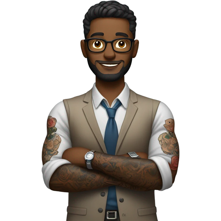 Teacher with tats emoji