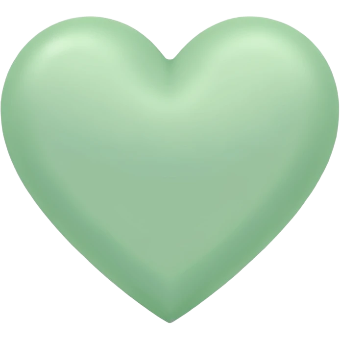 A pastel green heart emoji