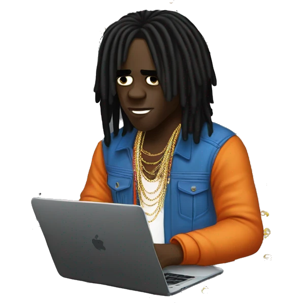 chief keef making music on his laptop emoji