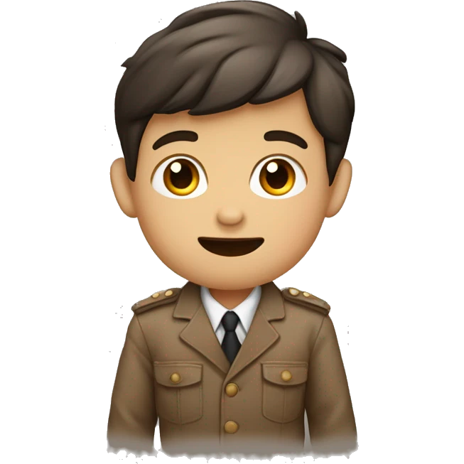 un niño con chinos y guero con ojos cafes emoji